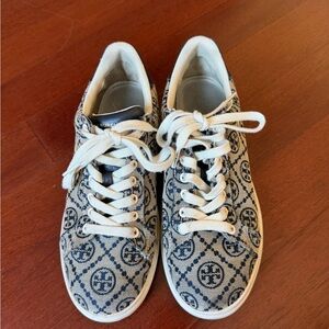 Tory Burch Blue and White Sneakers